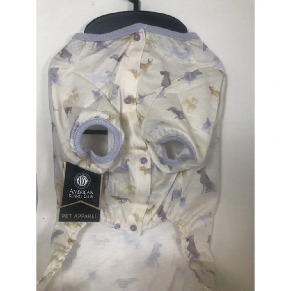 American Kennel Club Dog Apparel Spring Outfit Purple Beige‎ Size L NEW